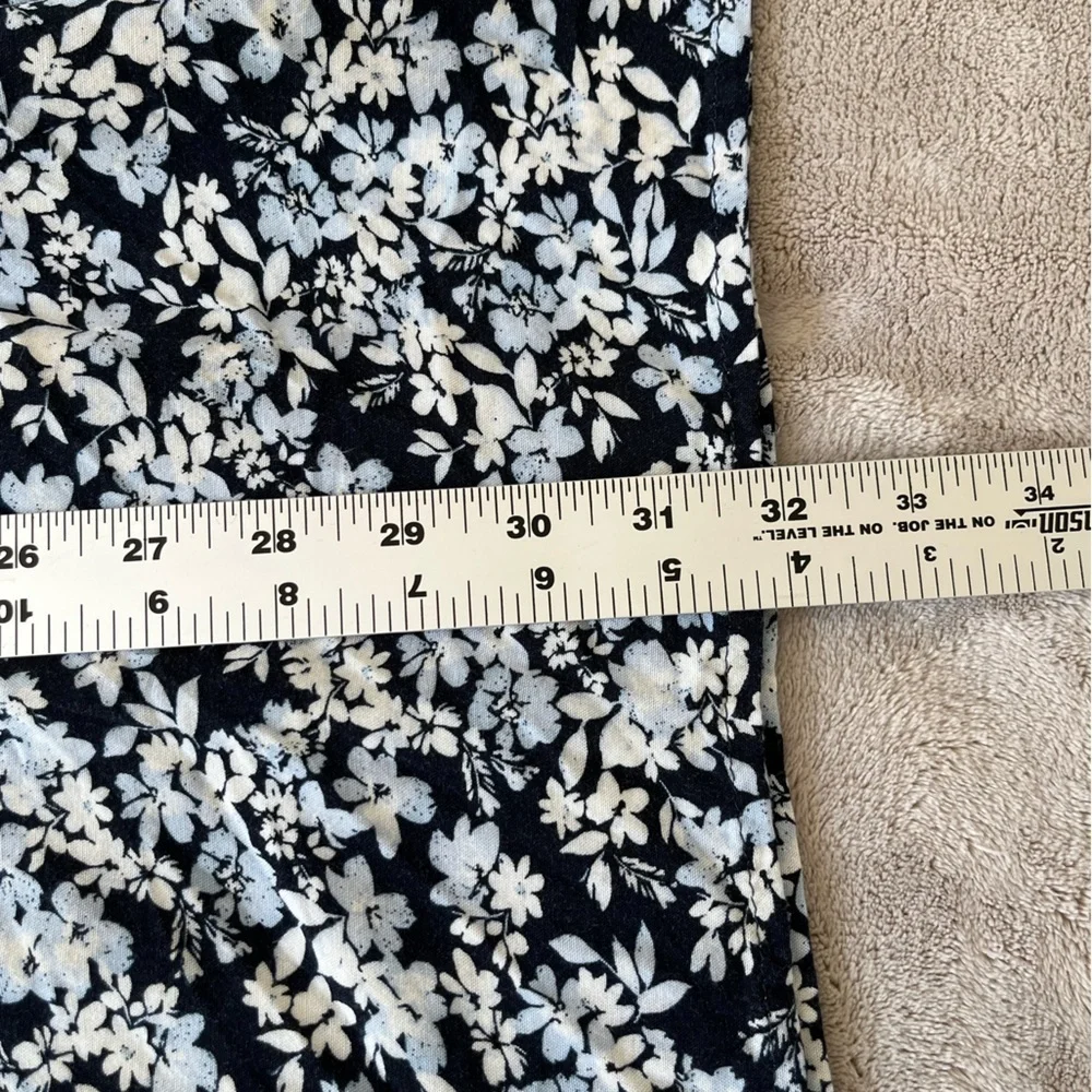 OLD NAVY Fit & Flare Long-Sleeve Smocked Mini Dress Ditsy Floral Boho Size L